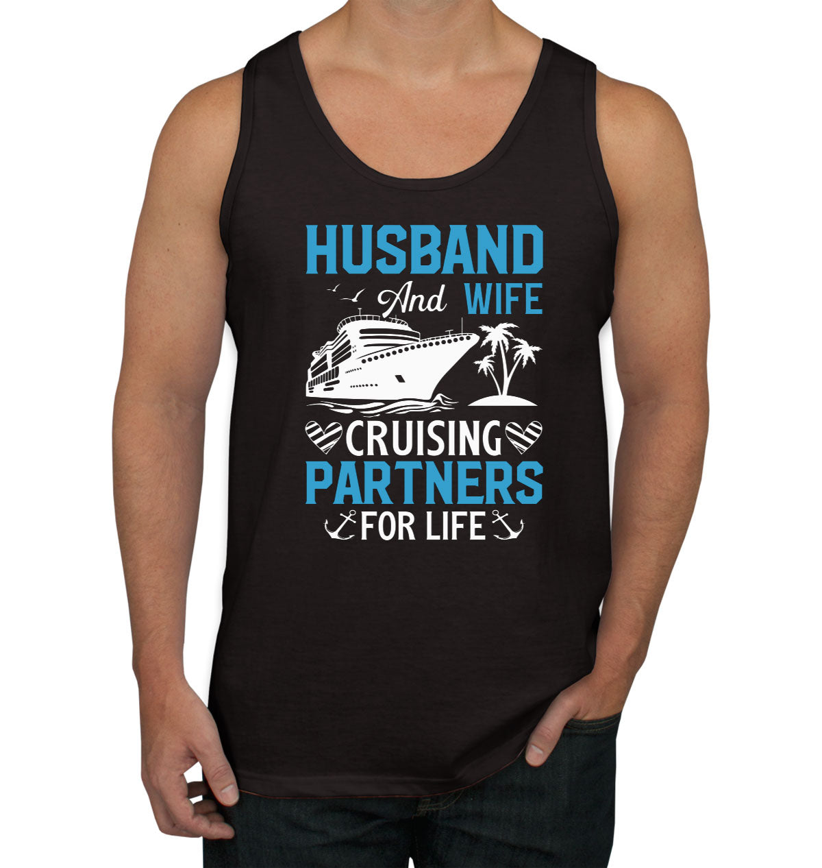 Husband And Wife Cruising Partners For Life Men's Tank Top