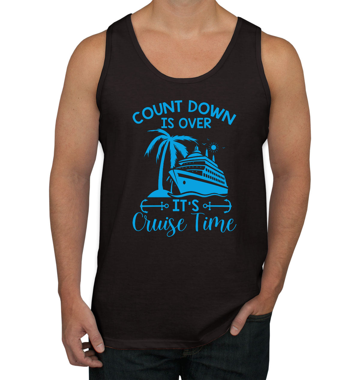 Countdown Is Over It's Cruise Time Men's Tank Top