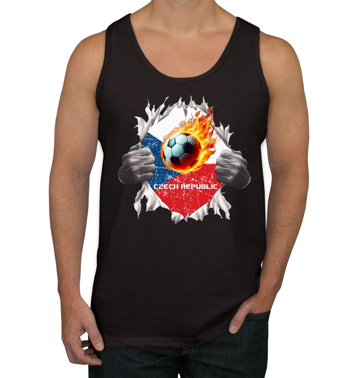 Czech Republic Euro Cup Soccer Football Men's Tank Top