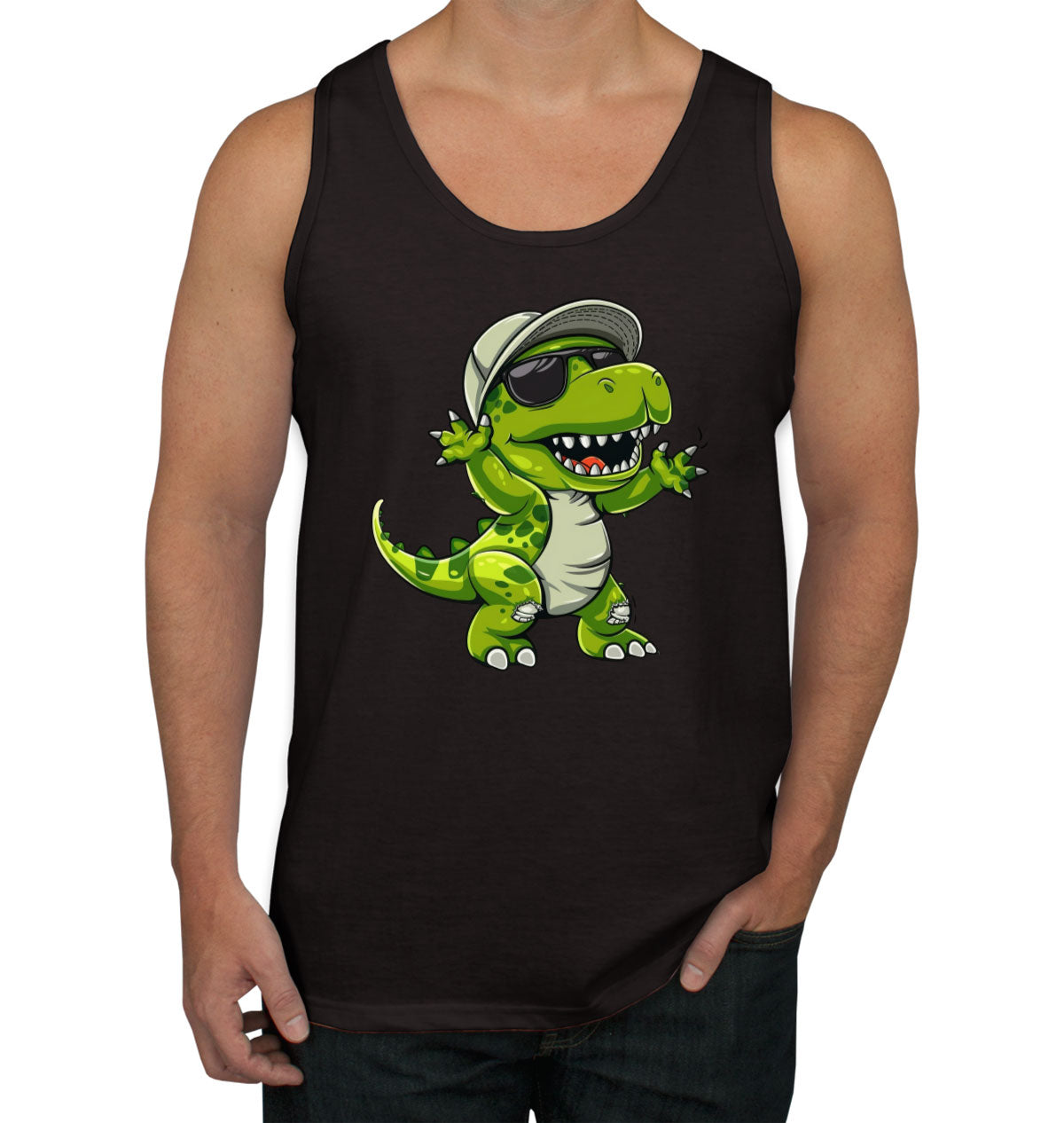 Dabbing Dinosaur Men's Tank Top
