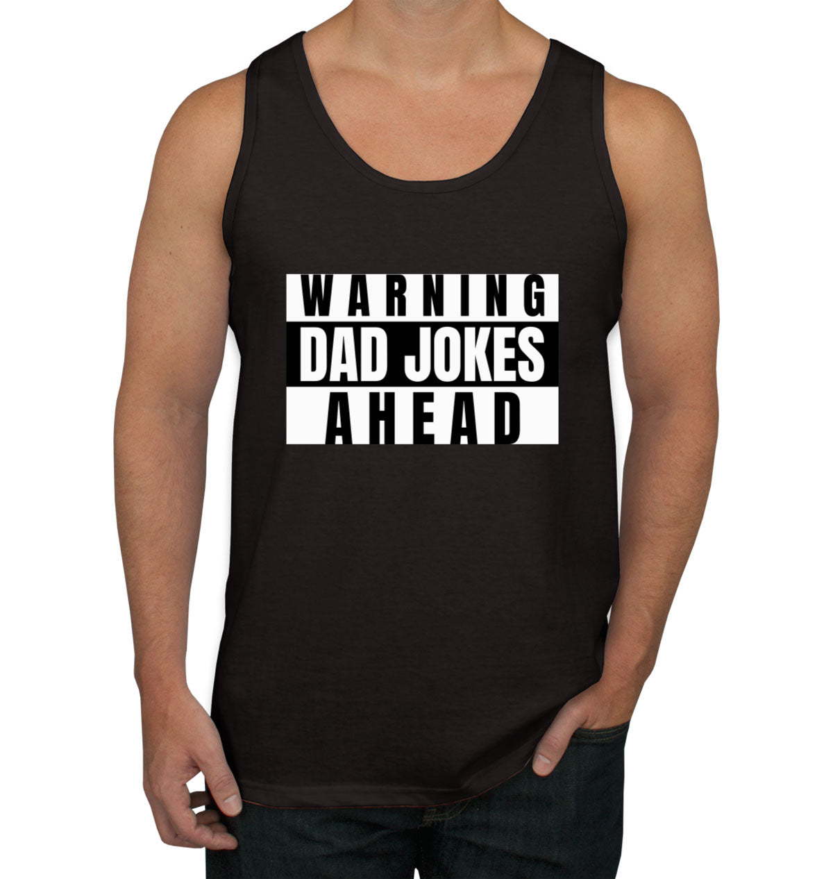 Warning Dad Jokes Ahead Men's Tank Top