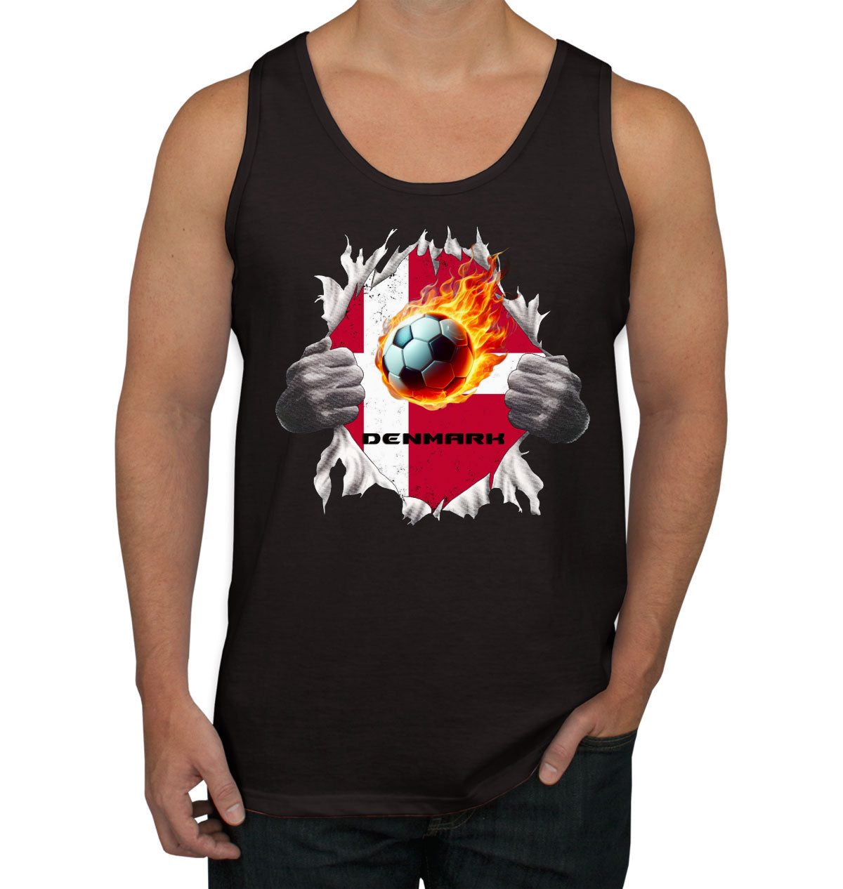 Denmark Euro Cup Soccer Football Men's Tank Top
