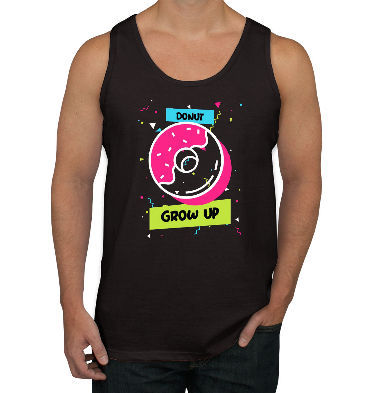 Donut Grow Up Birthday Men's Tank Top