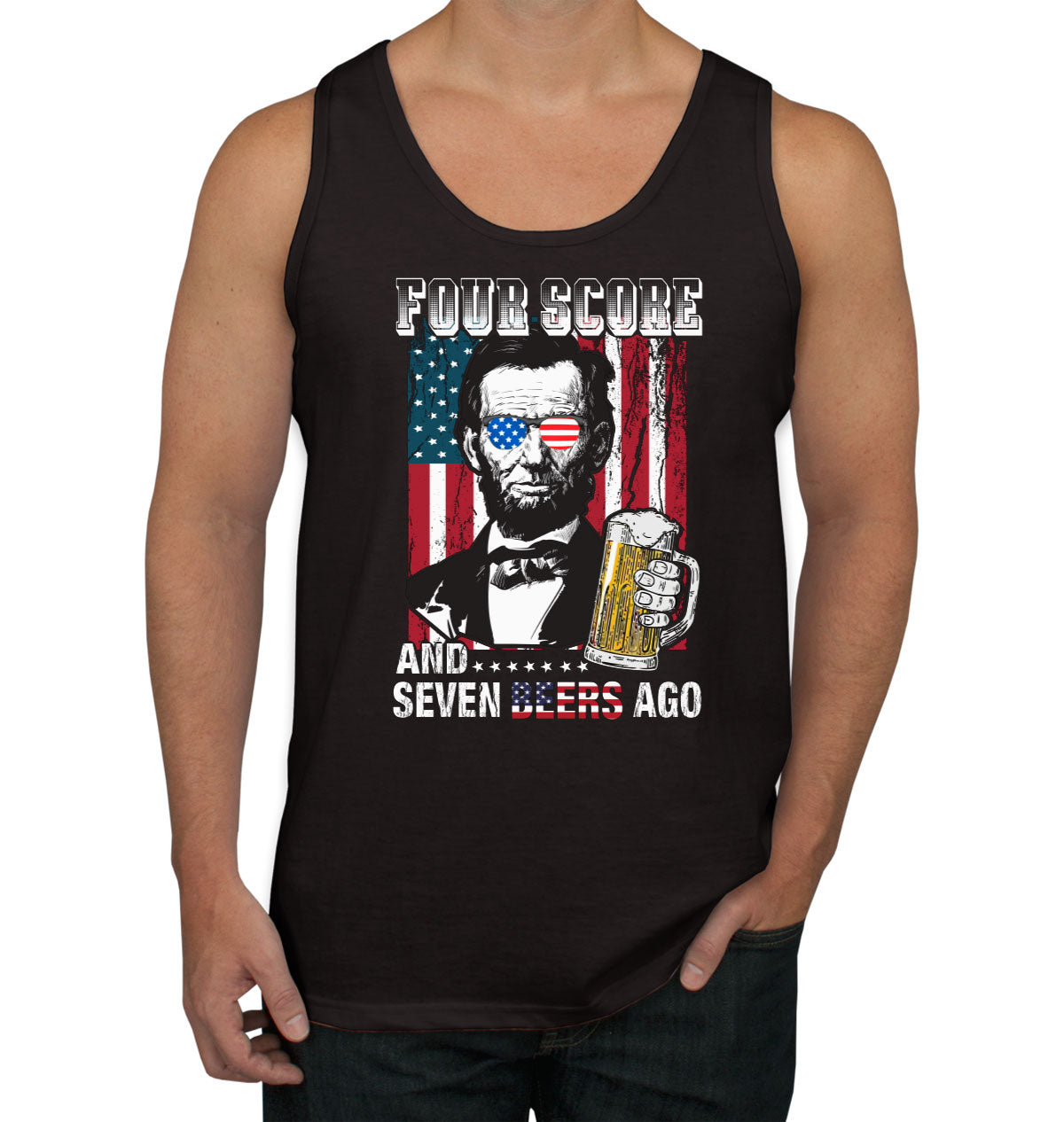 Four Score And Seven Beers Ago Men's Tank Top