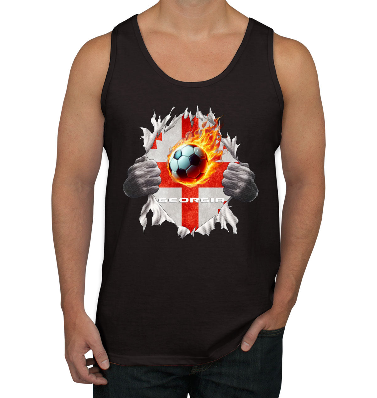Georgia Euro Cup Soccer Football Men's Tank Top