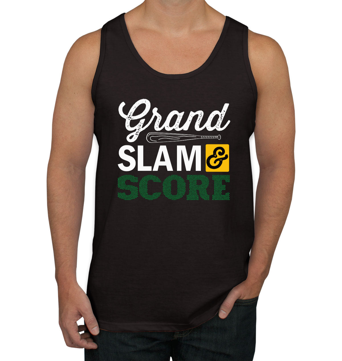 Grand Slam And Score Baseball Bat Men's Tank Top