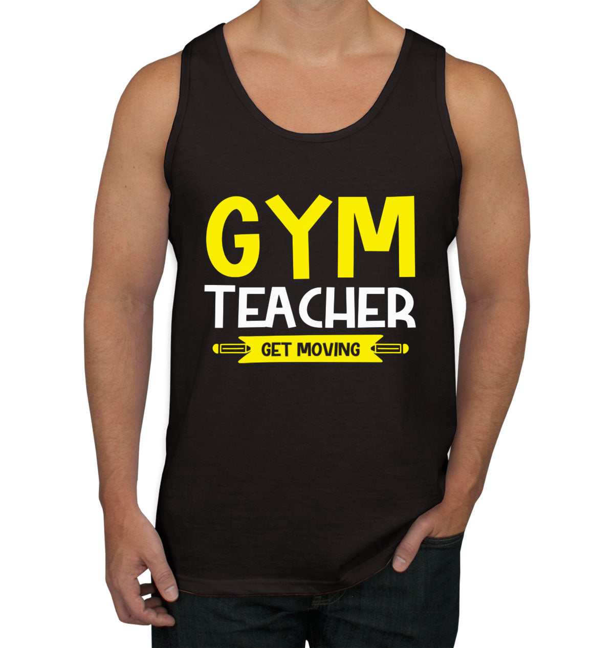 Gym Teacher Get Moving Men's Tank Top