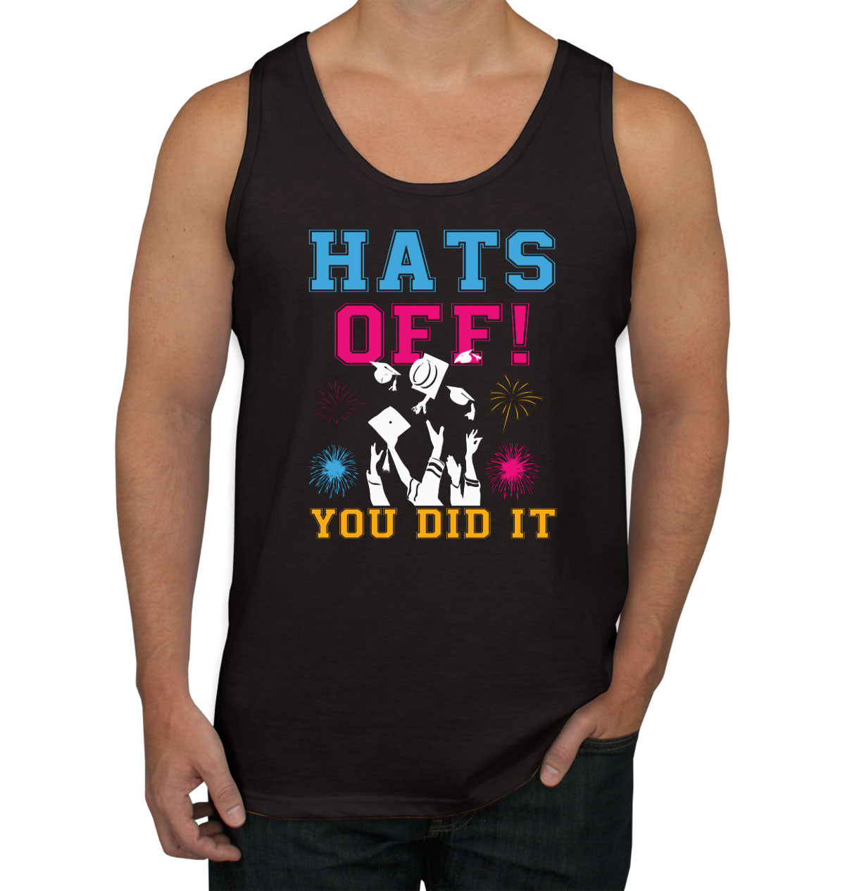 Hats Off You Did It Graduation Men's Tank Top