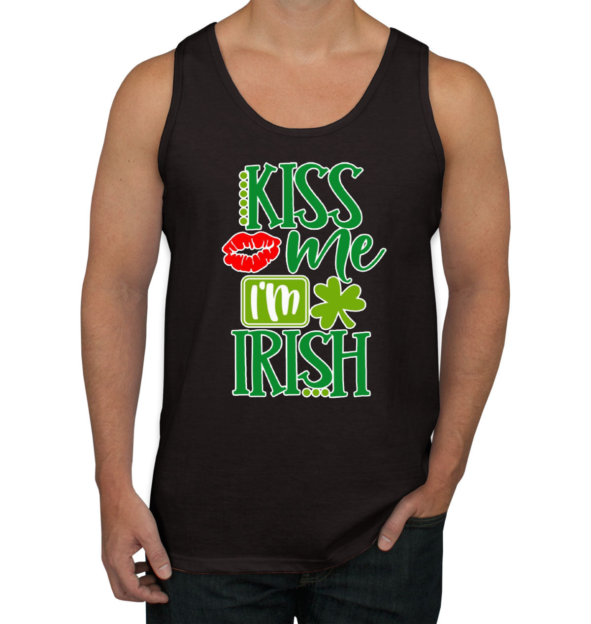 Kiss Me I'm Irish St. Patrick's Day Men's Tank Top