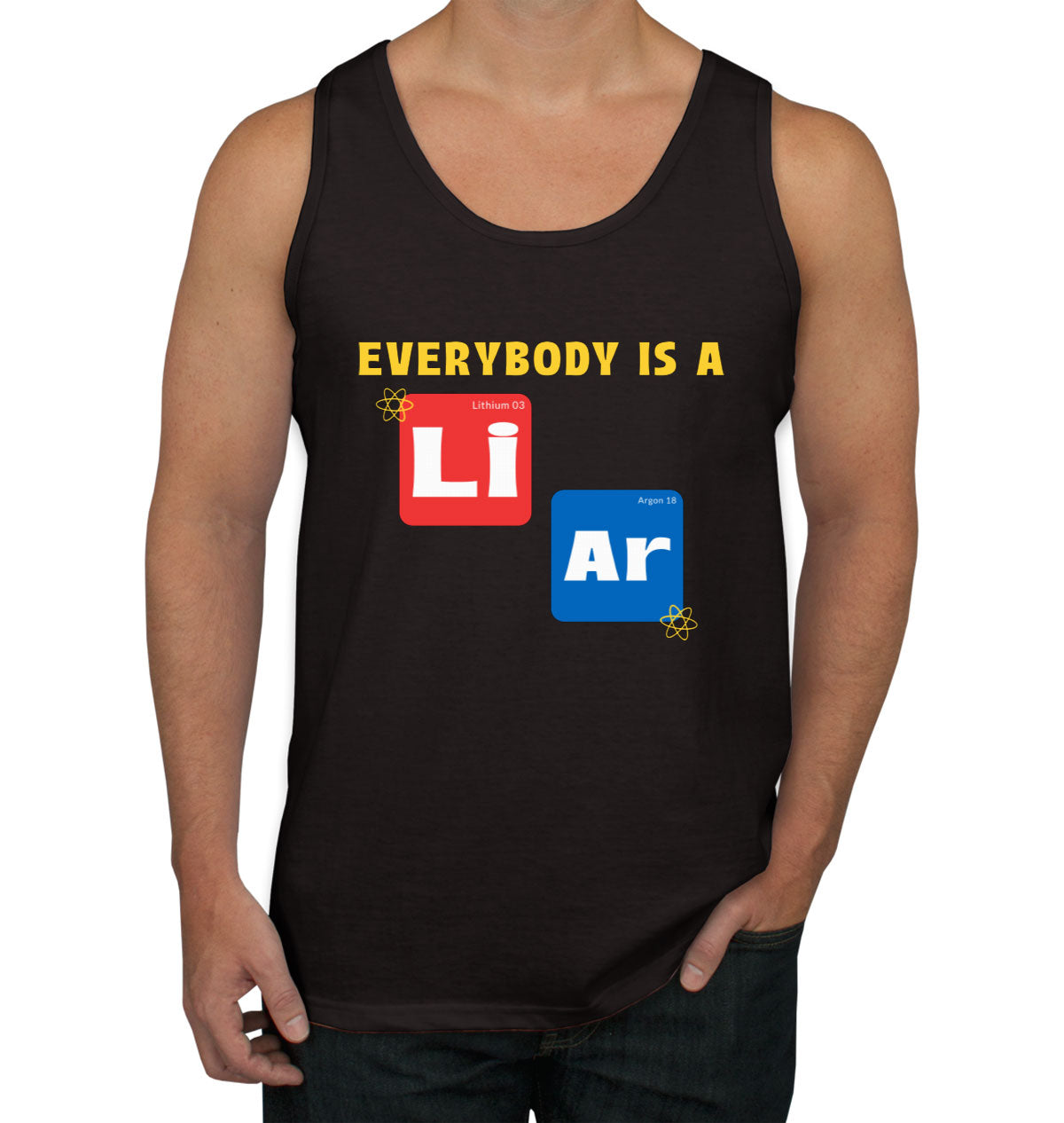 Everybody Is A Liar Funny Periodic Table Men's Tank Top