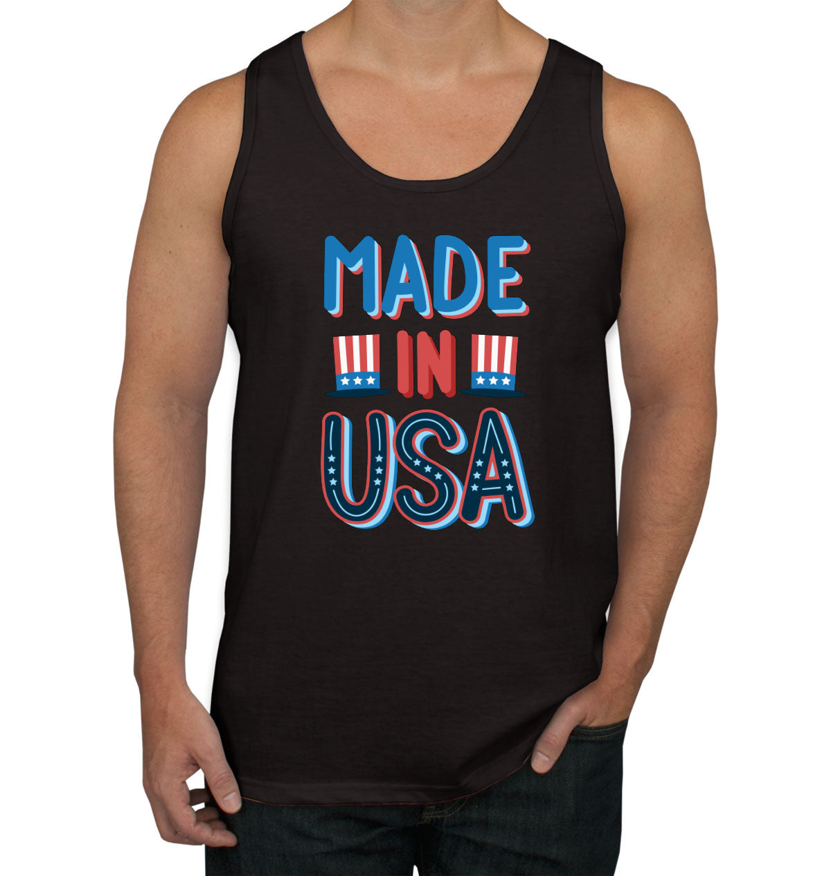 Made In USA Patriotic Men's Tank Top