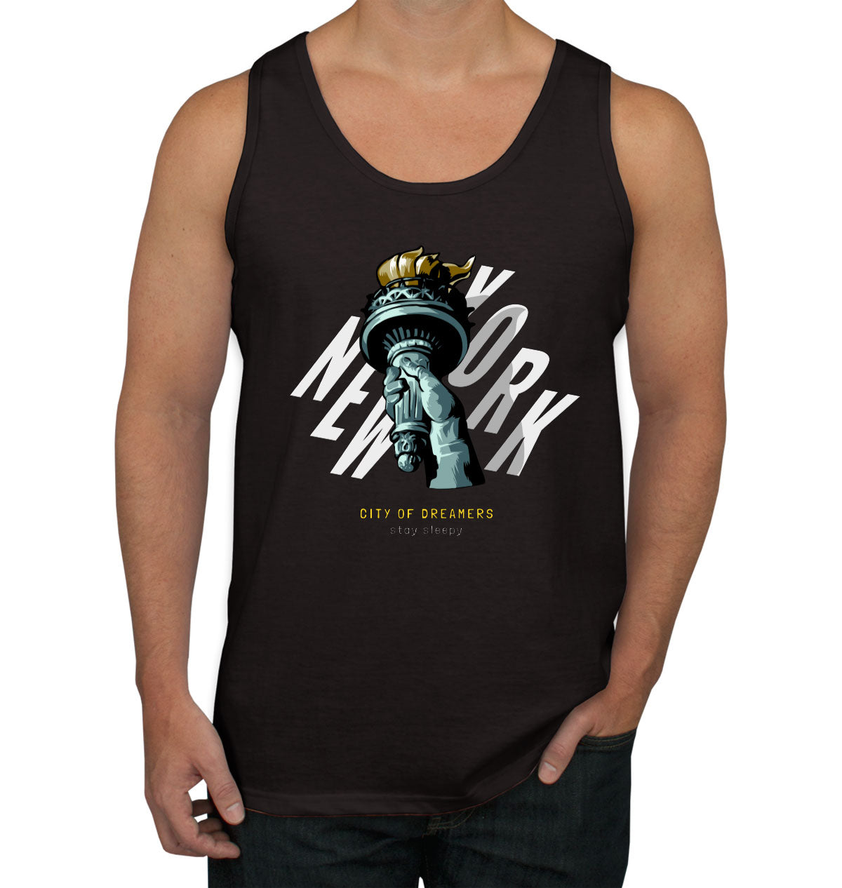 New York City Of Dramers Stay Sleepy Men's Tank Top