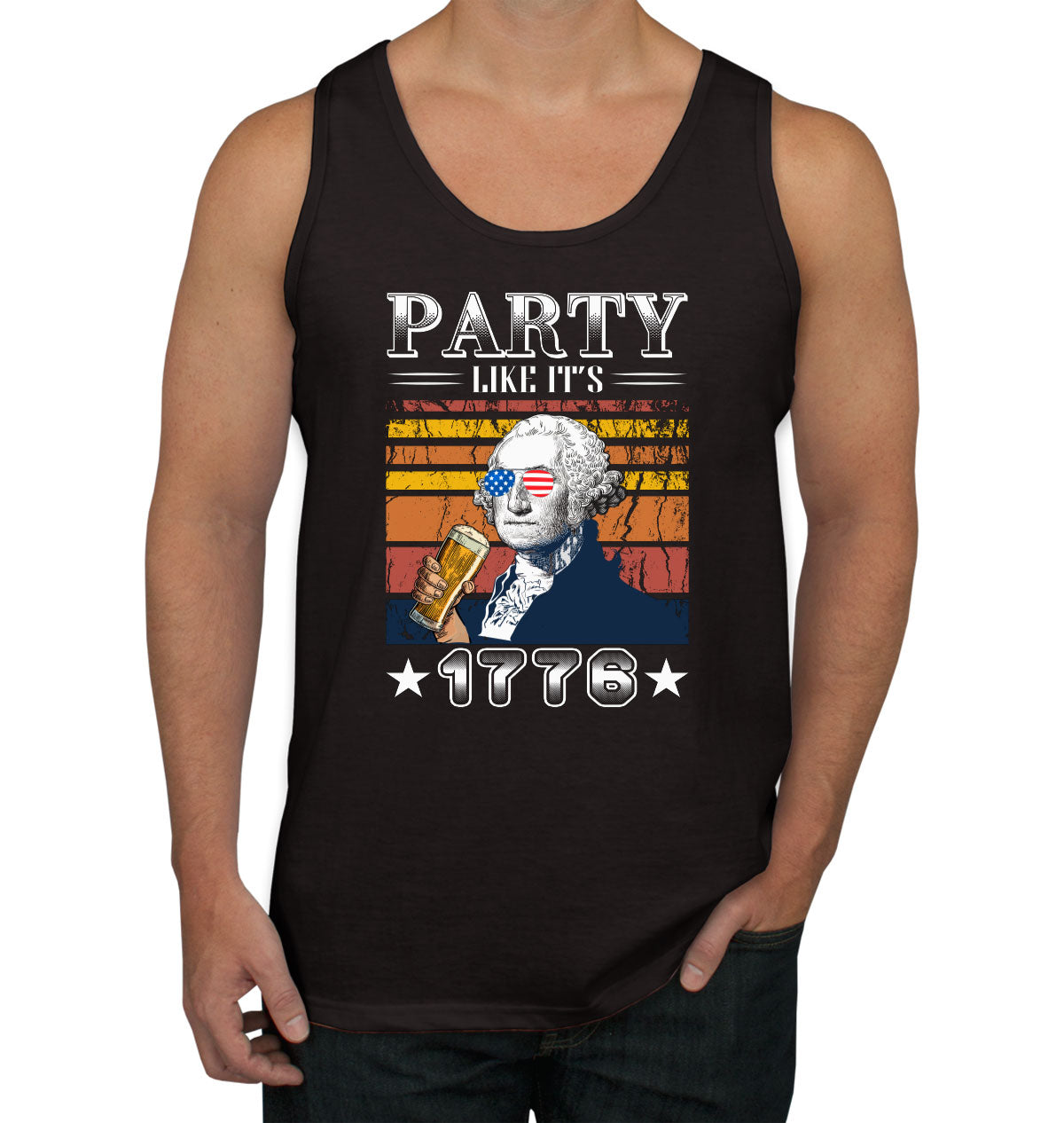 Party Like It's 1776 Benjamin Franklin Men's Tank Top
