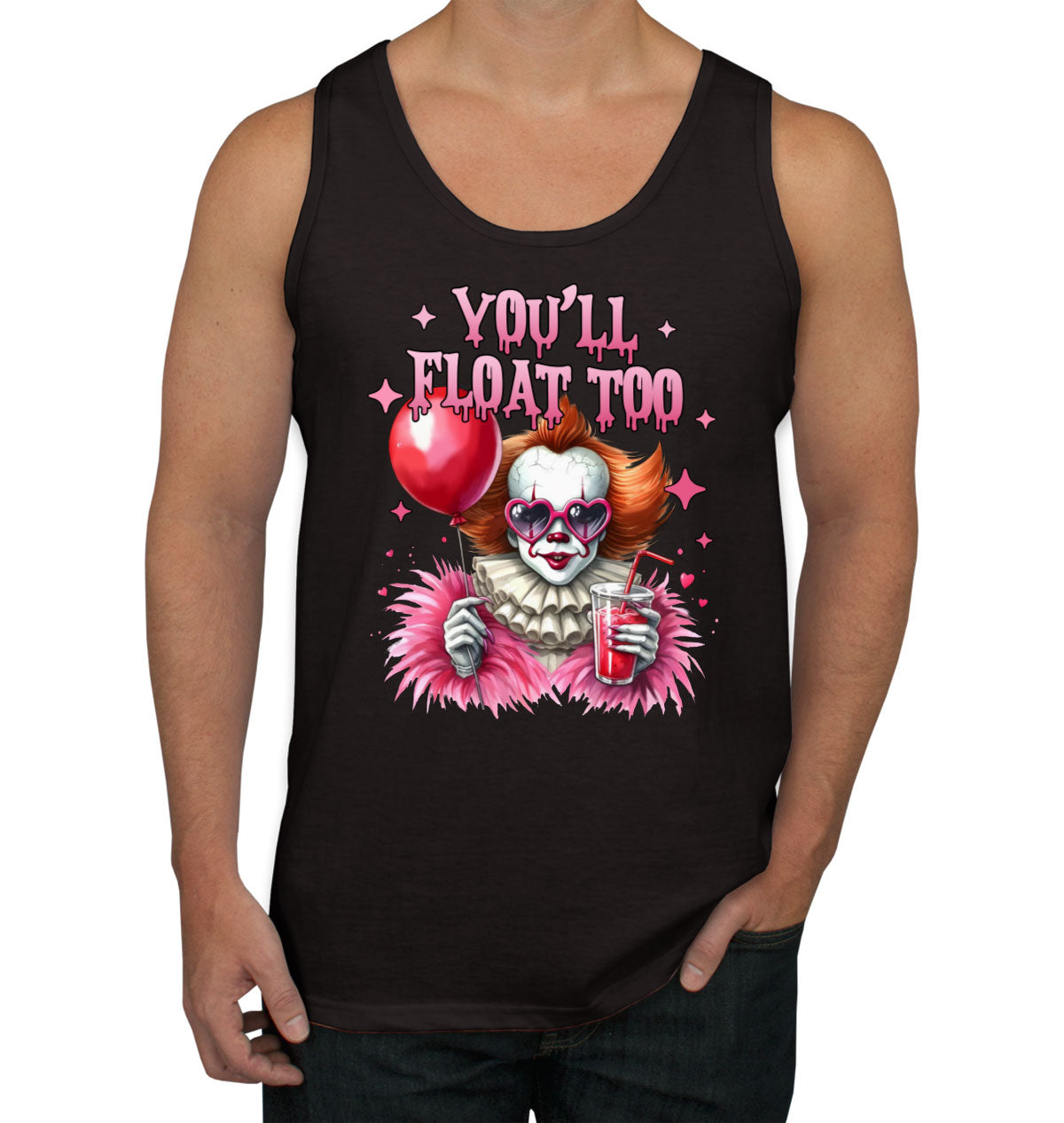 You'll Float Too Pennywise Halloween Men's Tank Top