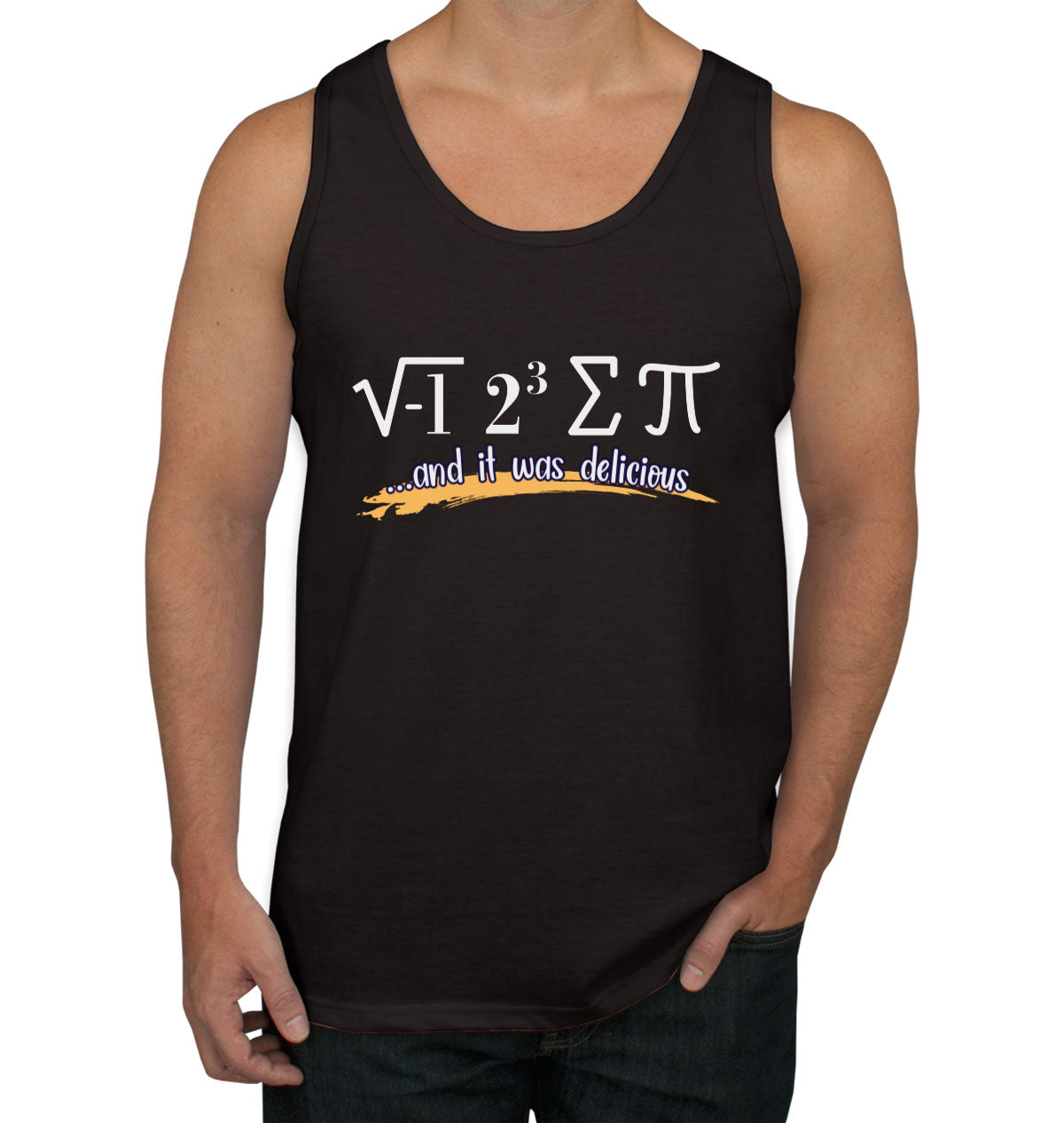 I Ate Some Pie and It Was Delicious Pi Day Math Men's Tank Top