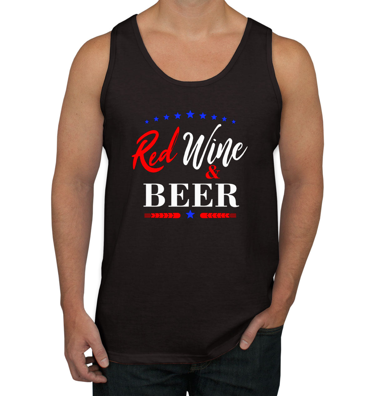 Red Wine And Beer Men's Tank Top