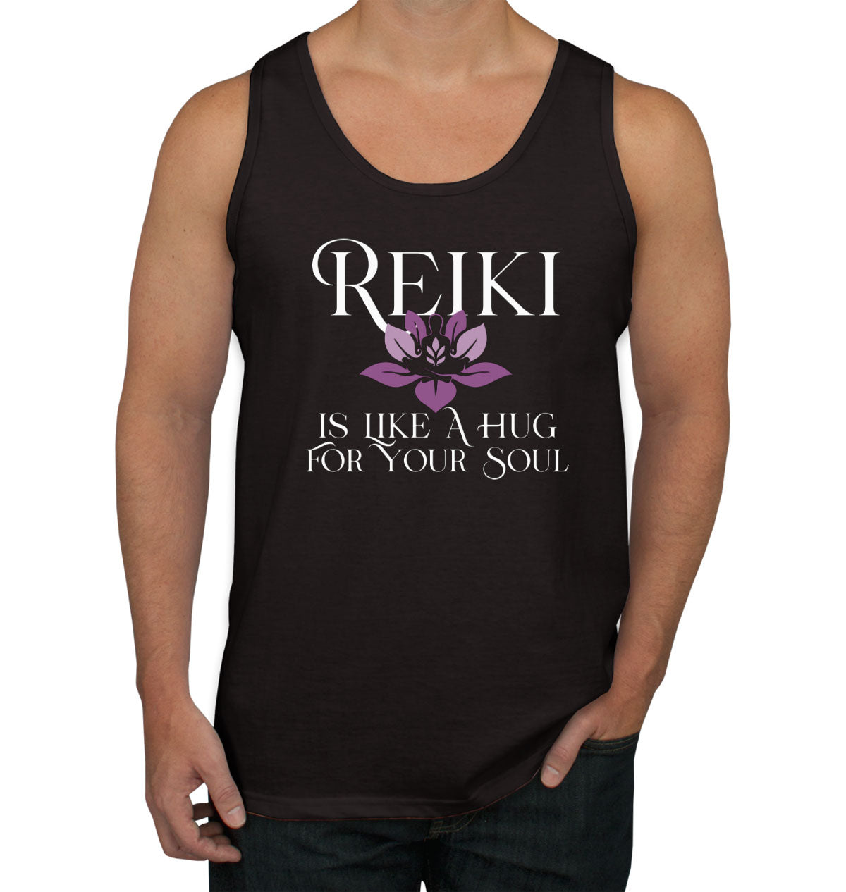 Reiki Is Like A Hug For Your Soul Meditation Men's Tank Top