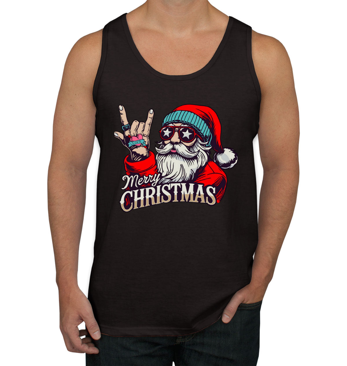 Riock Santa Claus Christmas Men's Tank Top