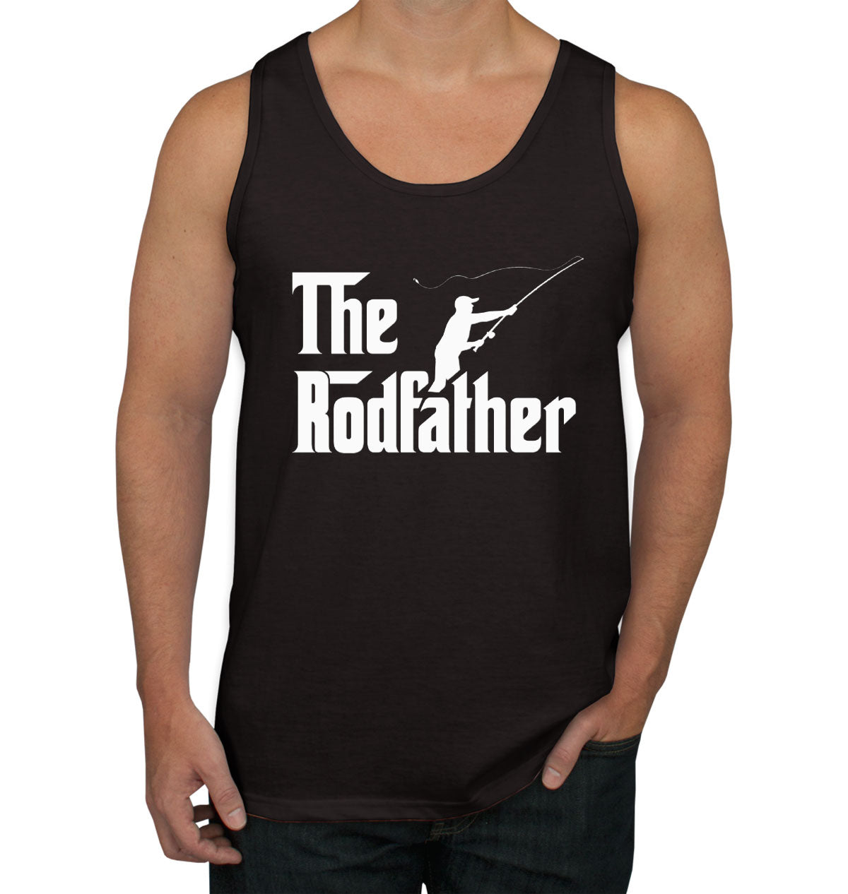 The Rodfather Fishing Father's Day Men's Tank Top