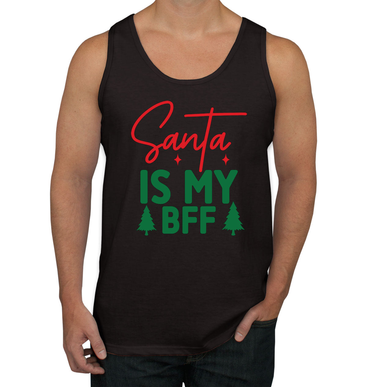 Santa Is My BFF Men's Tank Top