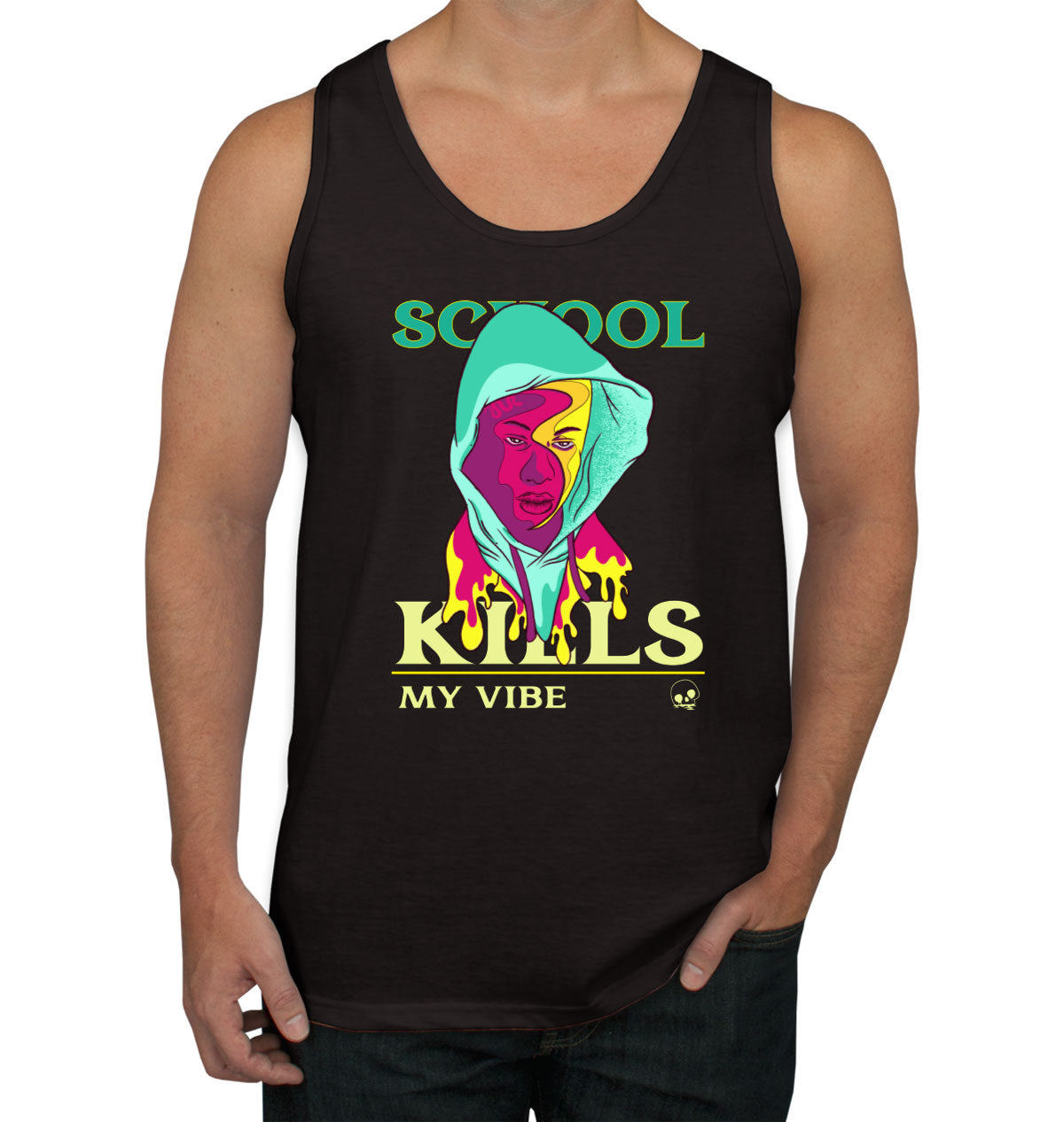 School Kills My Vibe Men's Tank Top