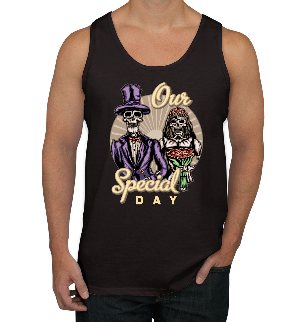 Skeleton Couple Men's Tank Top