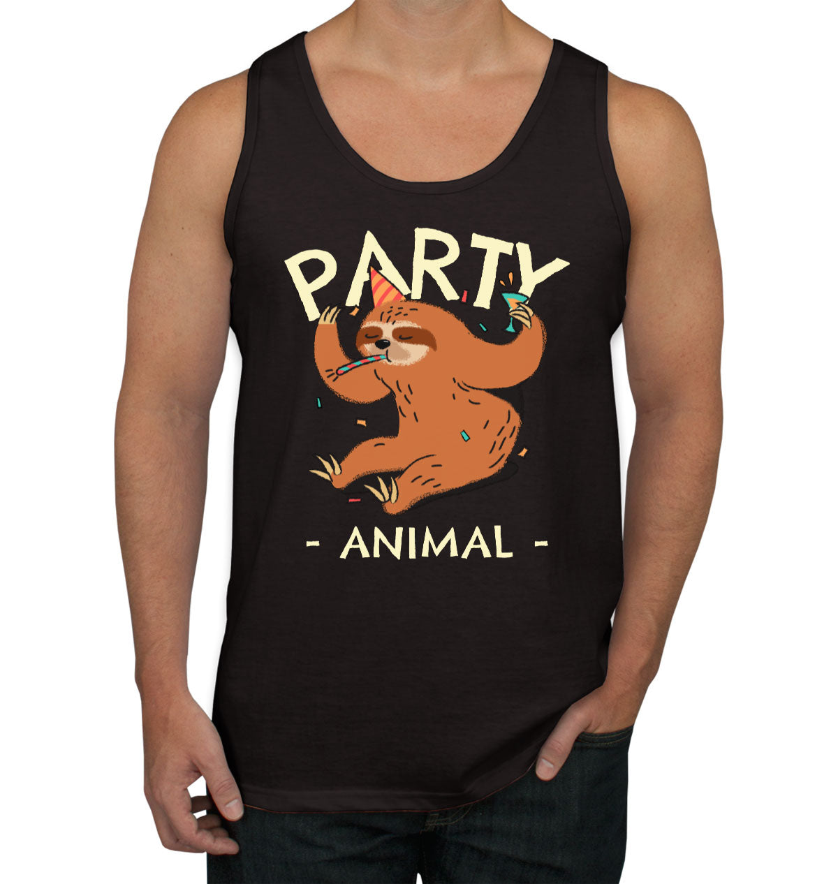 Party Animal Sloth Men's Tank Top