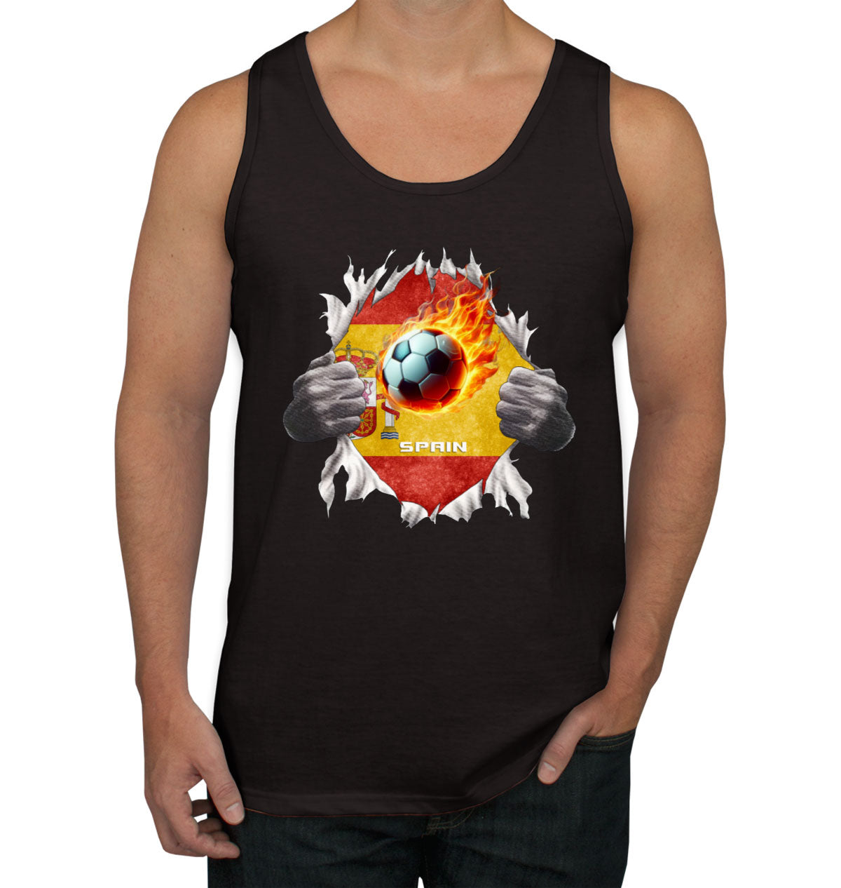 Spain Euro Cup Soccer Football Men's Tank Top