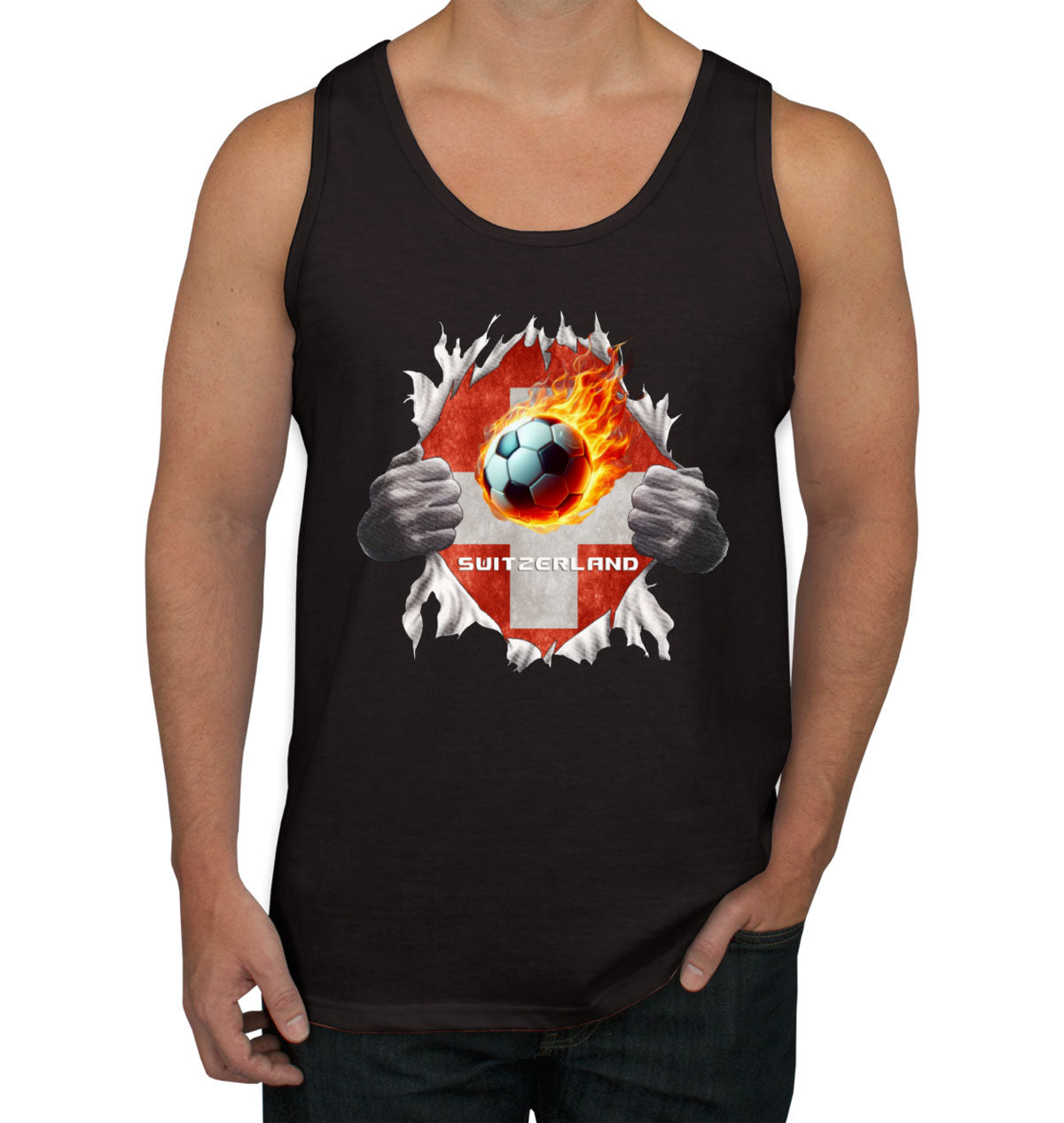 Switzerland Euro Cup Soccer Football Men's Tank Top