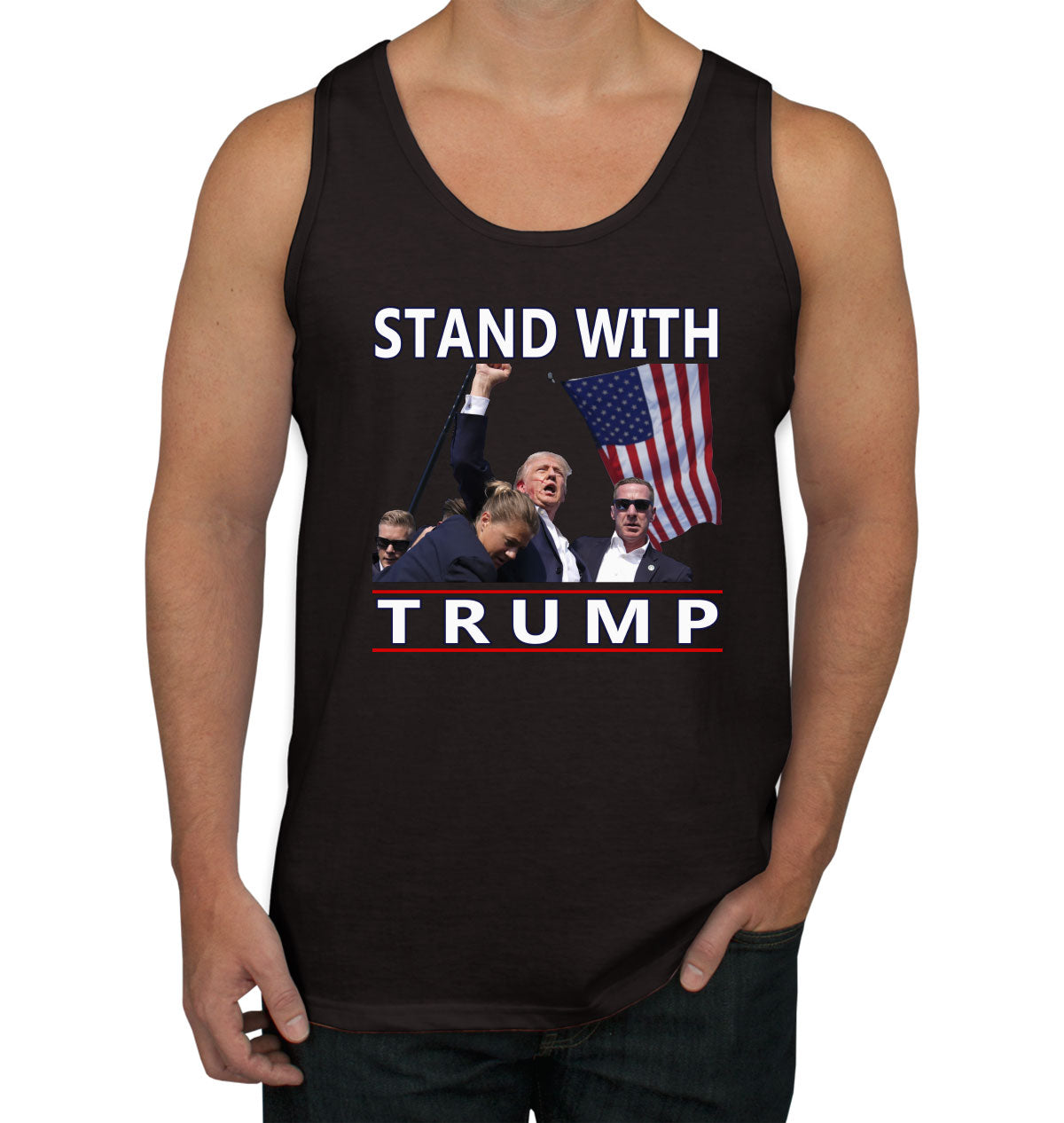 Stand With Trump Men's Tank Top