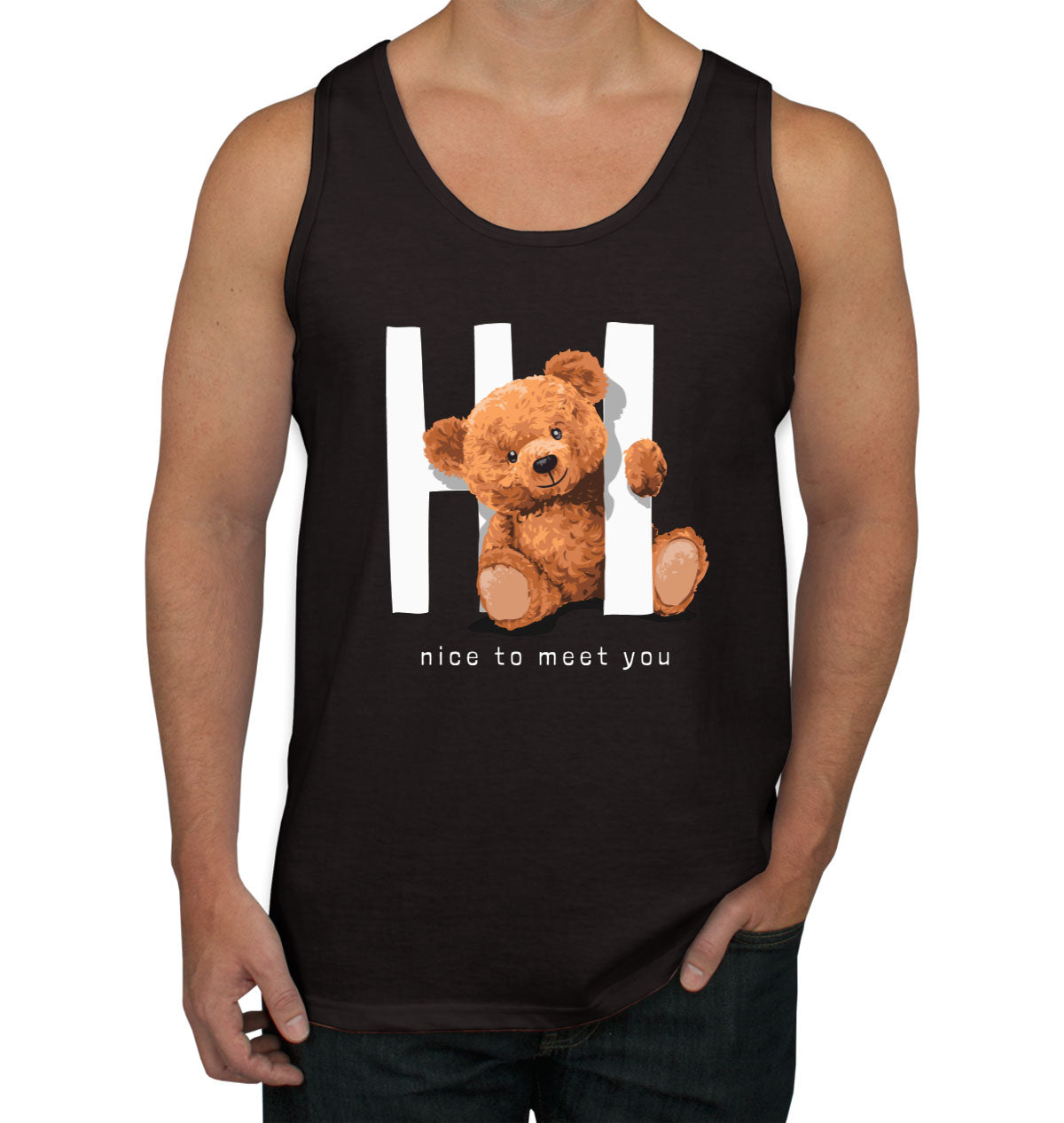 Teddy Bear Hi Men's Tank Top