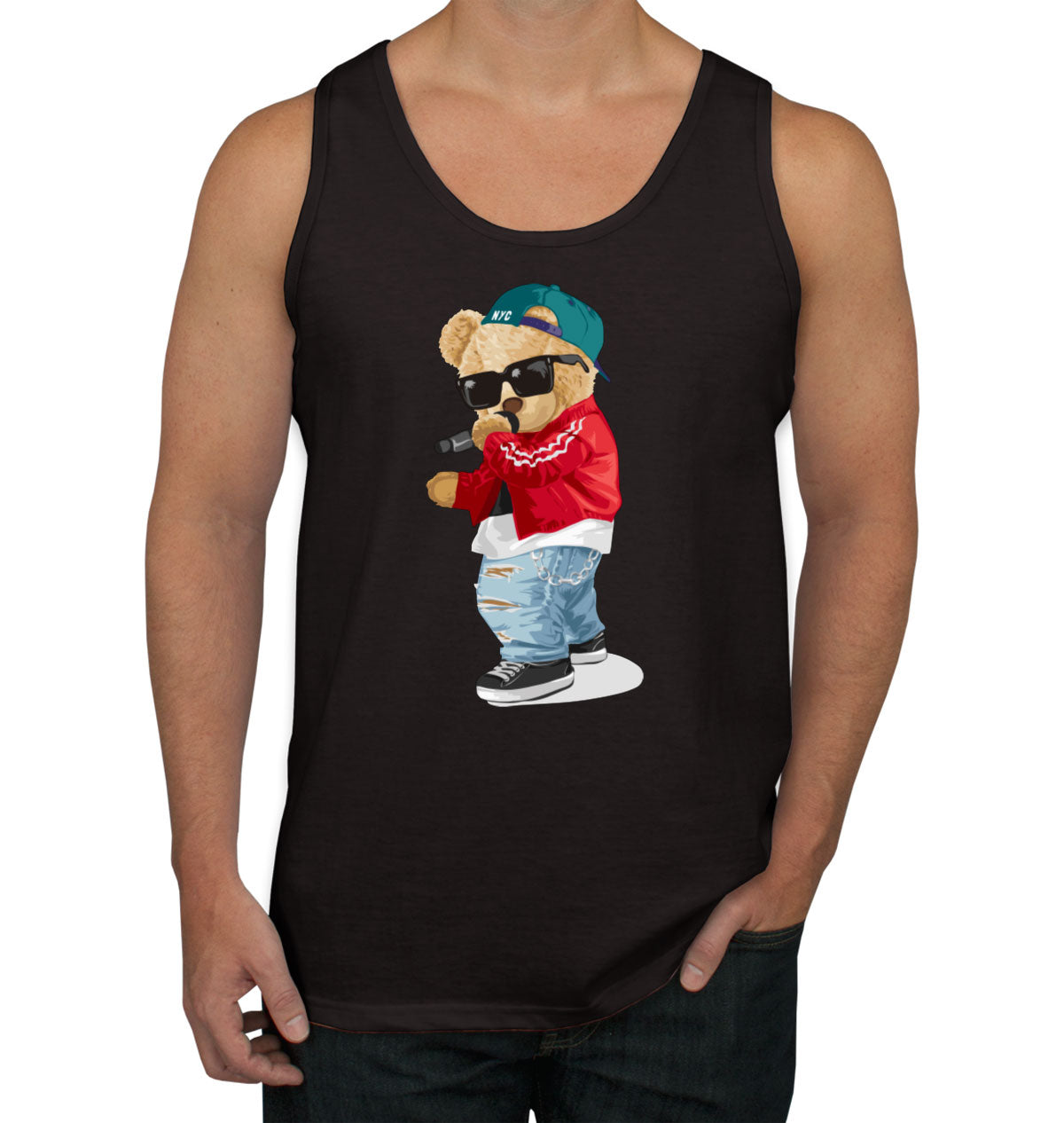 Teddy Bear Rapper Men's Tank Top