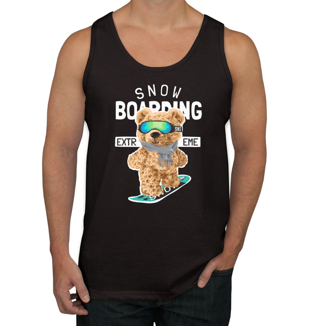 Teddy Bear Extreme Snowboarding Men's Tank Top