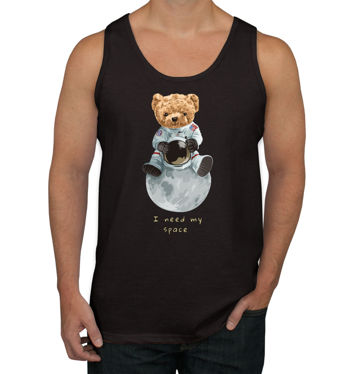 Teddy Bear Astronaut Men's Tank Top