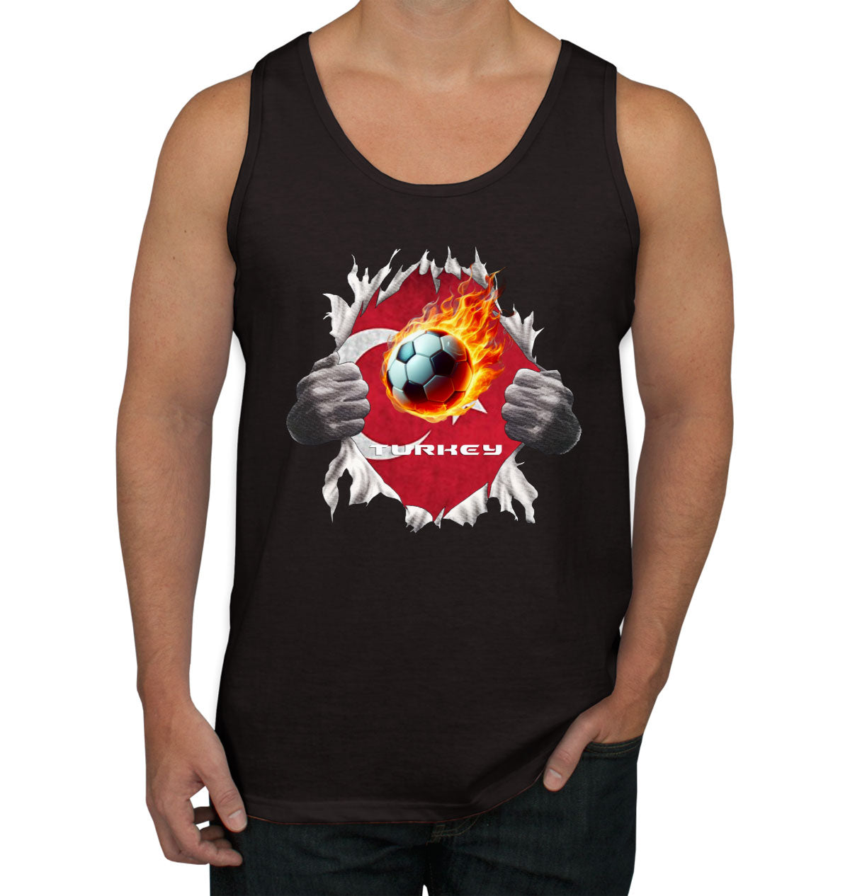 Turkey Euro Cup Soccer Football Men's Tank Top