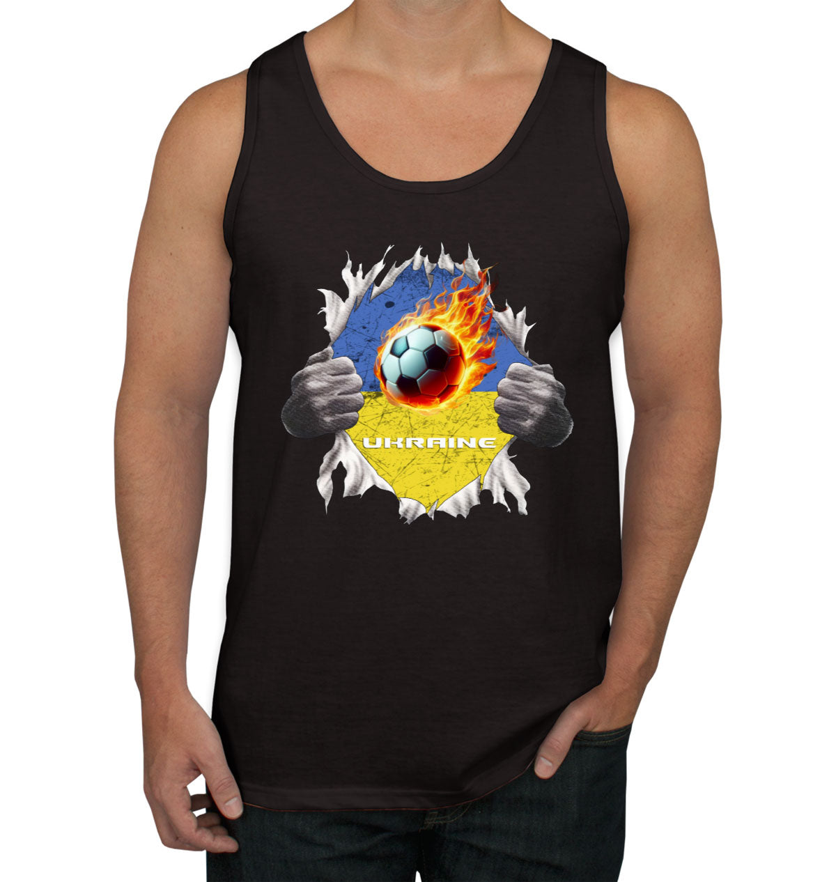 Ukraine Euro Cup Soccer Football Men's Tank Top