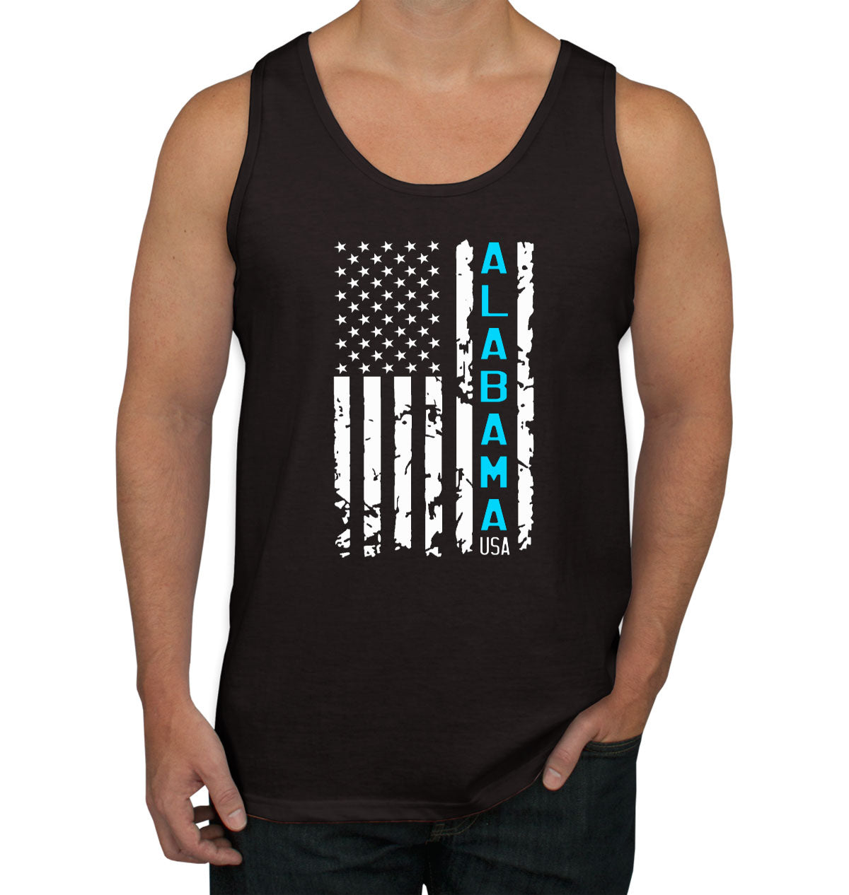 Alabama American Flag Men's Tank Top