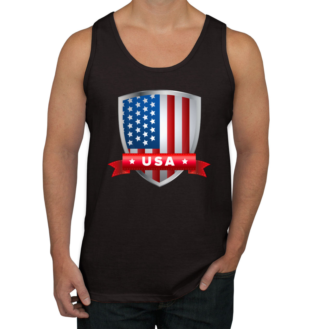 USA Shield Flag Men's Tank Top