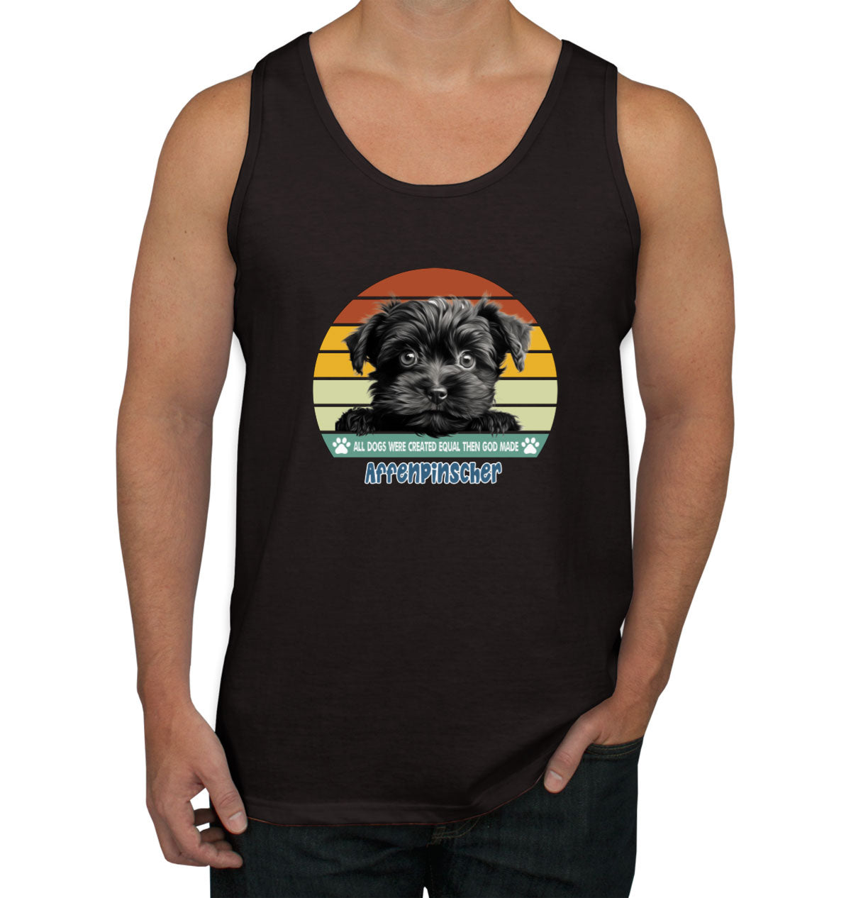 All Dogs Were Created Equal Affenpinscher Men's Tank Top