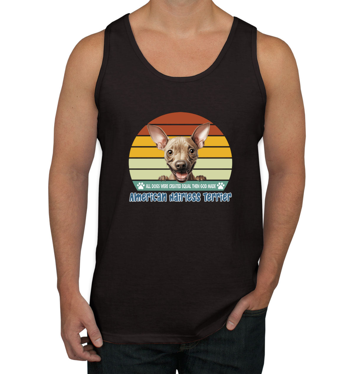 All Dogs Were Created Equal  American Hairless Terrier Men's Tank Top