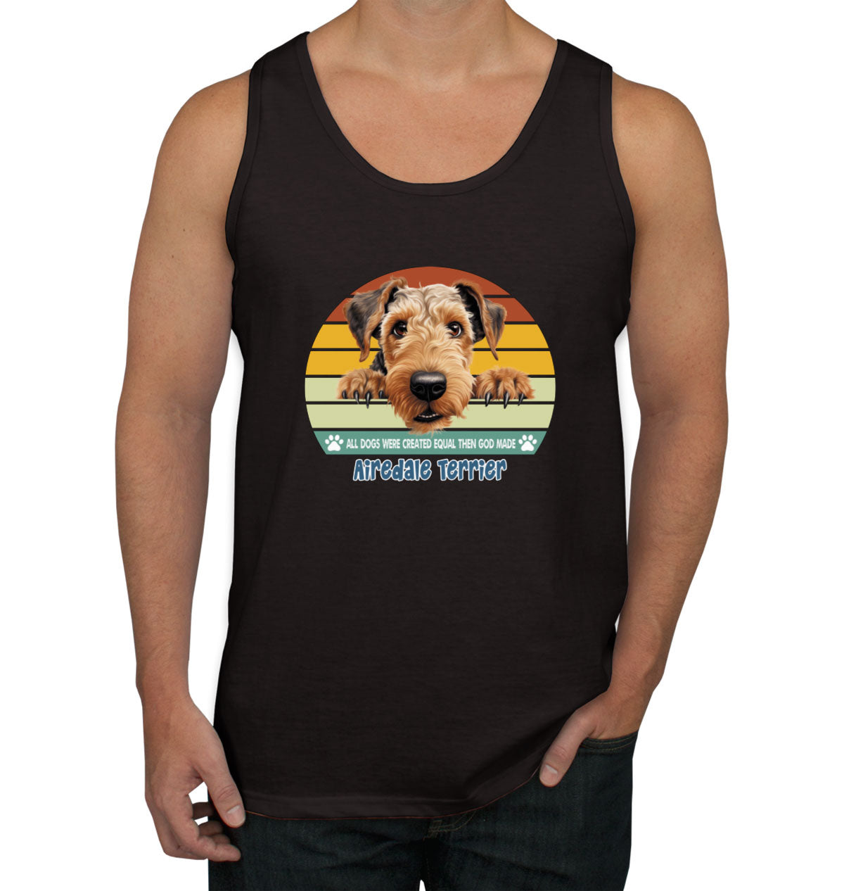 All Dogs Were Created Equal Airedale Terrier Men's Tank Top