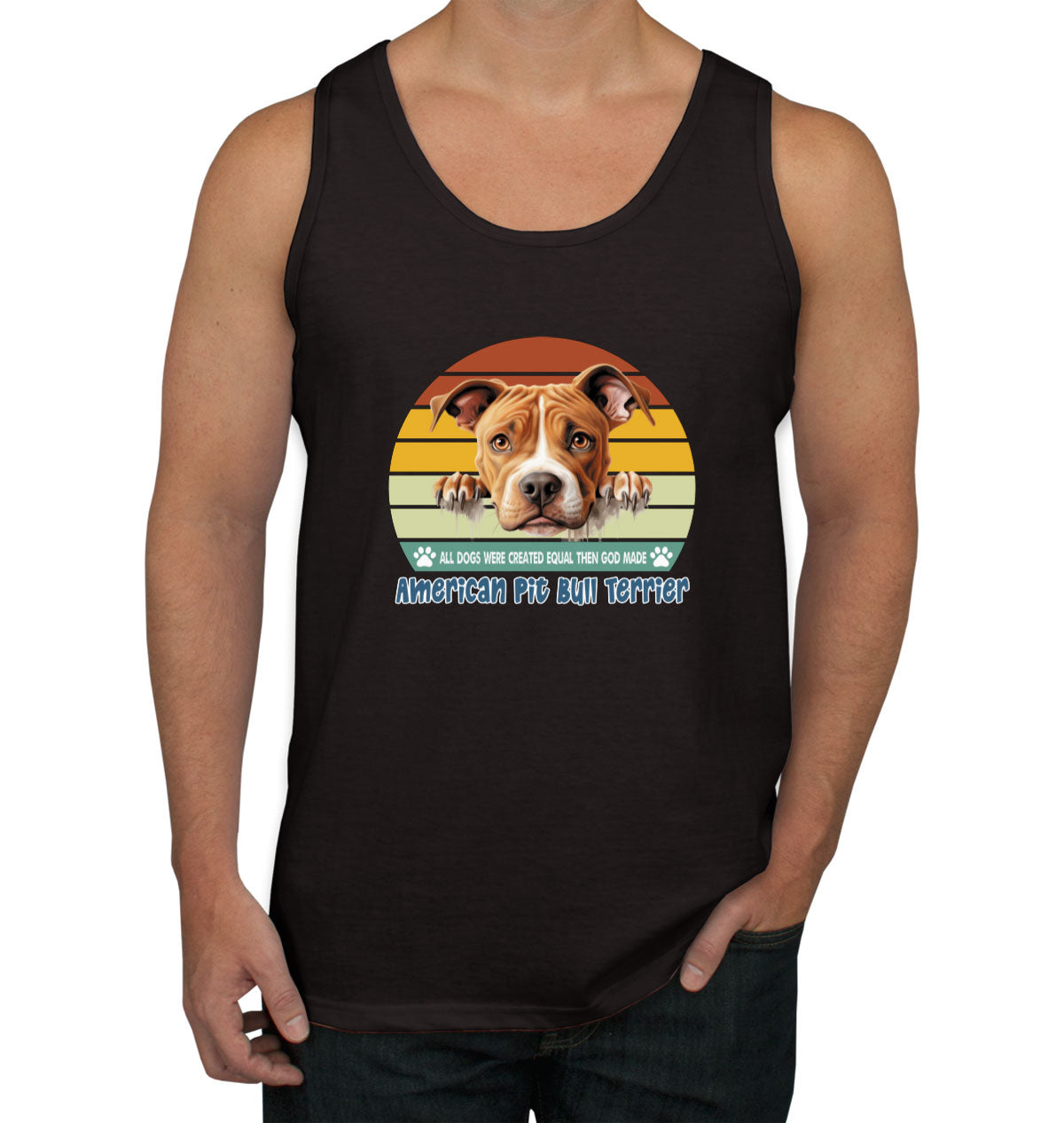 All Dogs Were Created Equal American Pitbull Men's Tank Top