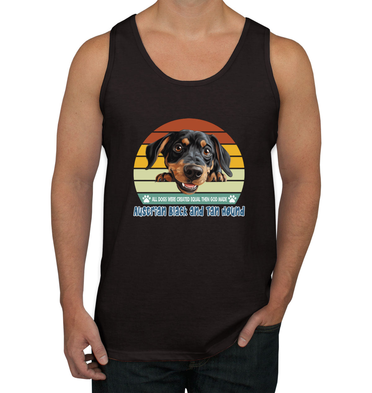 All Dogs Were Created Equal Austrian Black And Tan Hound Men's Tank Top