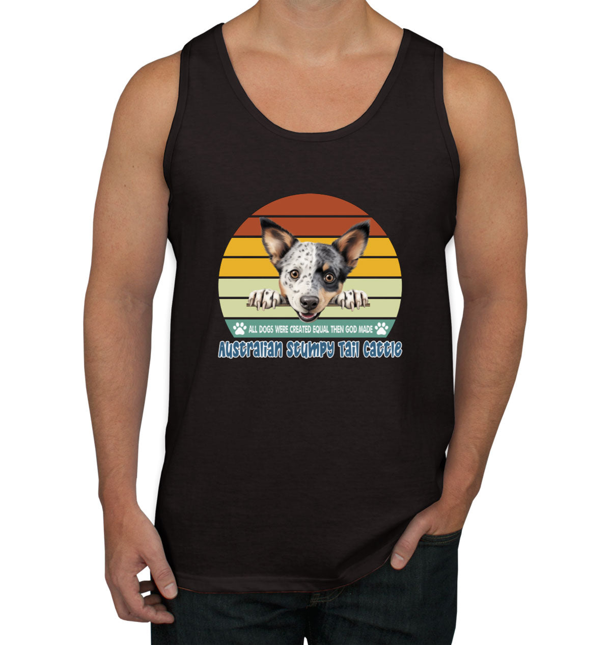 All Dogs Were Created Equal Australian Stumpy Tail Cattle Men's Tank Top