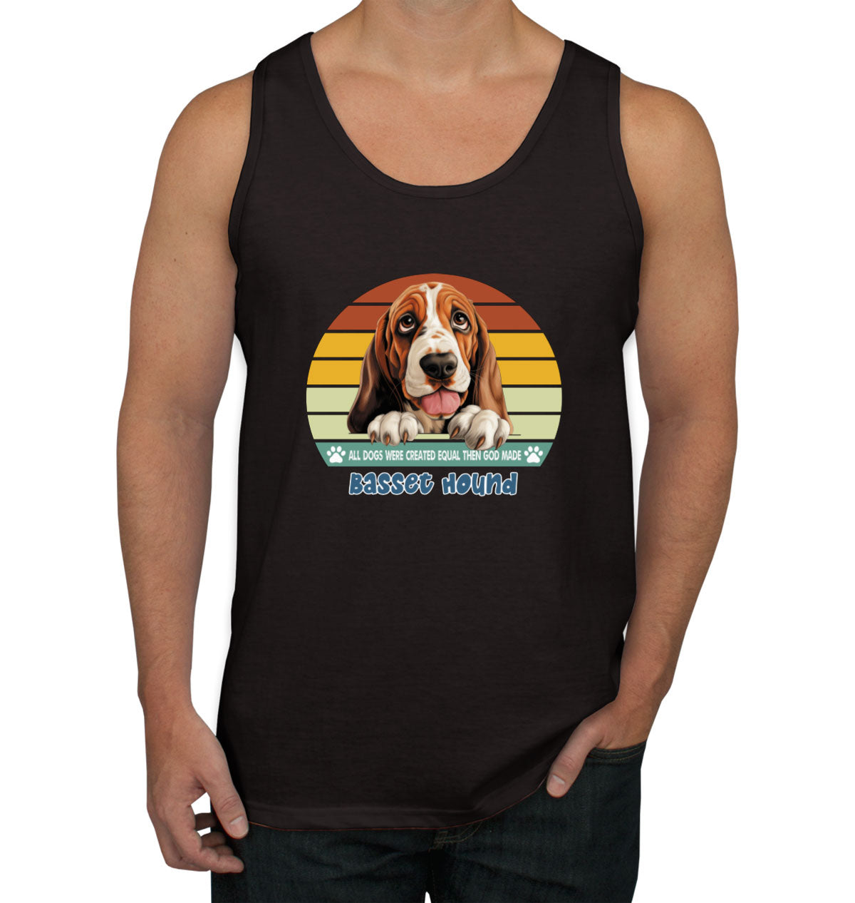 All Dogs Were Created Equal Basset Hound Men's Tank Top