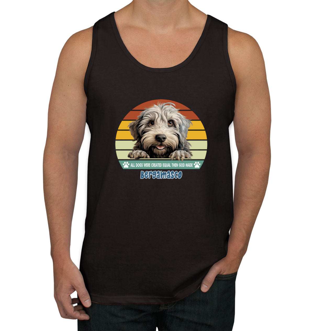 All Dogs Were Created Equal Bergamasco Men's Tank Top