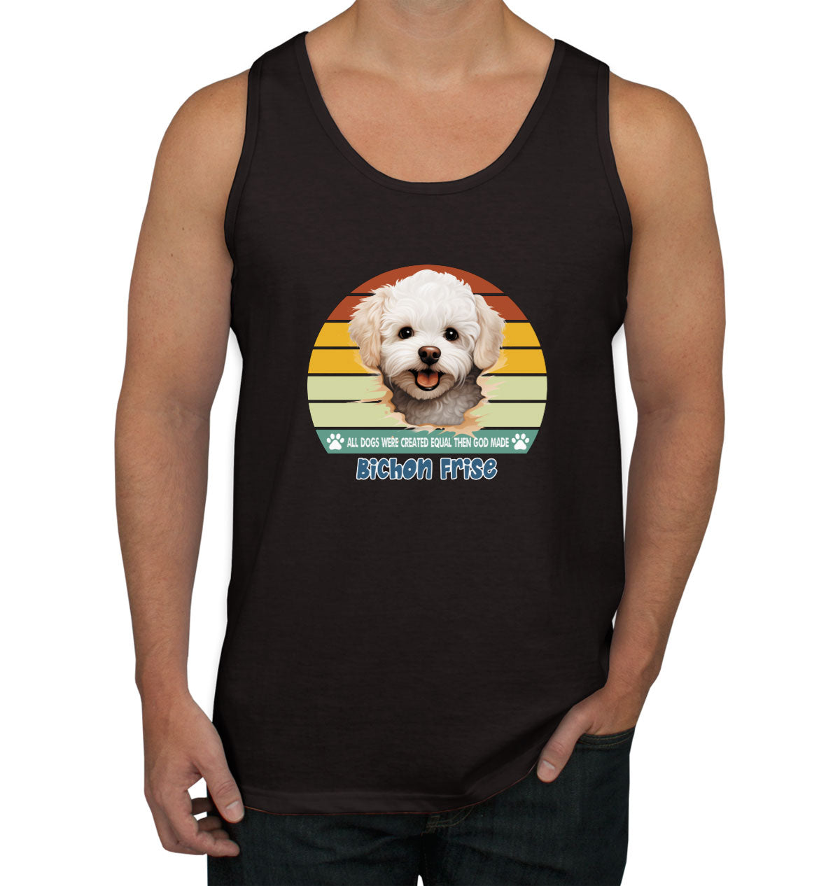 All Dogs Were Created Equal Bichon Frise Men's Tank Top