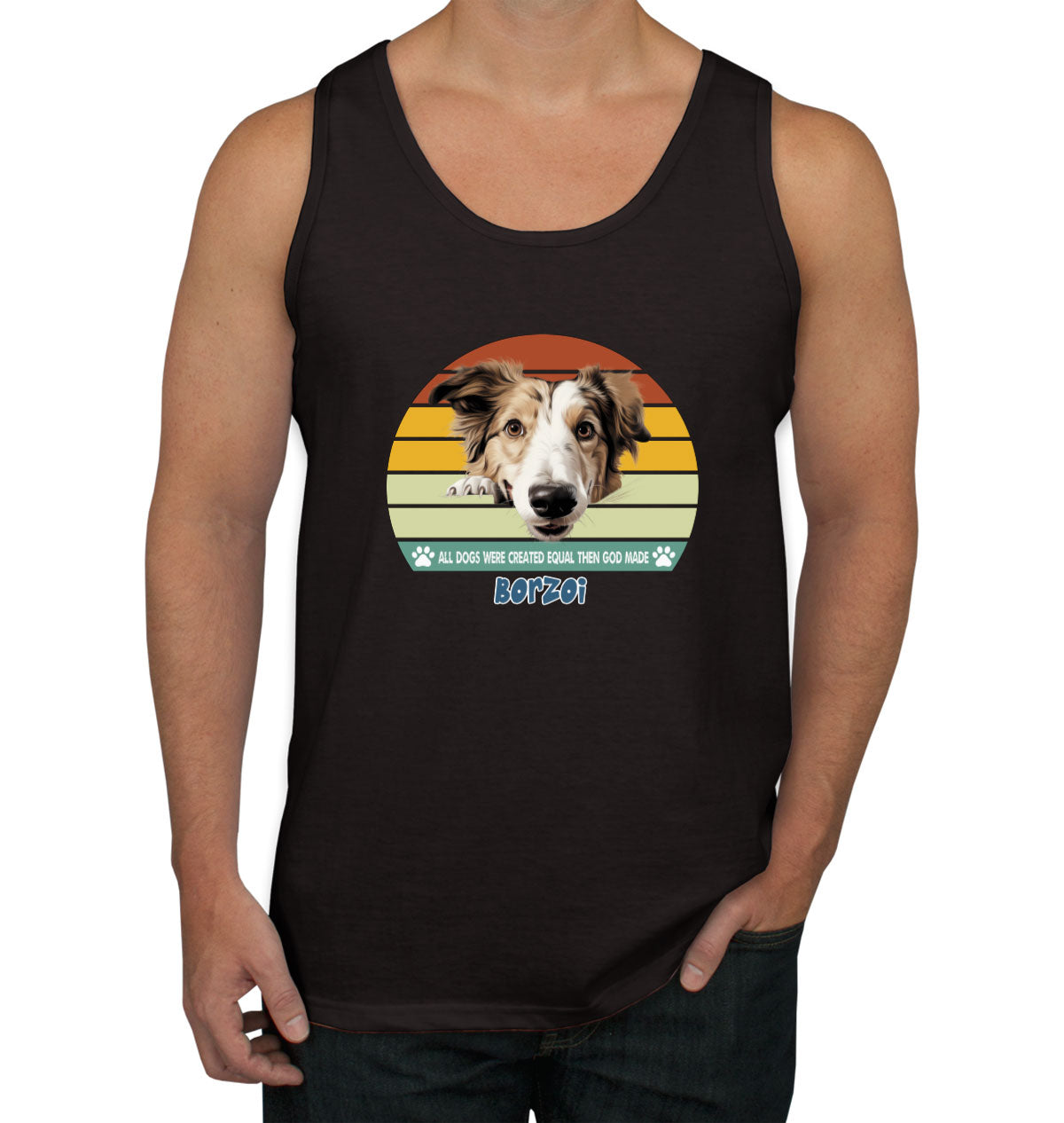 All Dogs Were Created Equal Borzoi Men's Tank Top