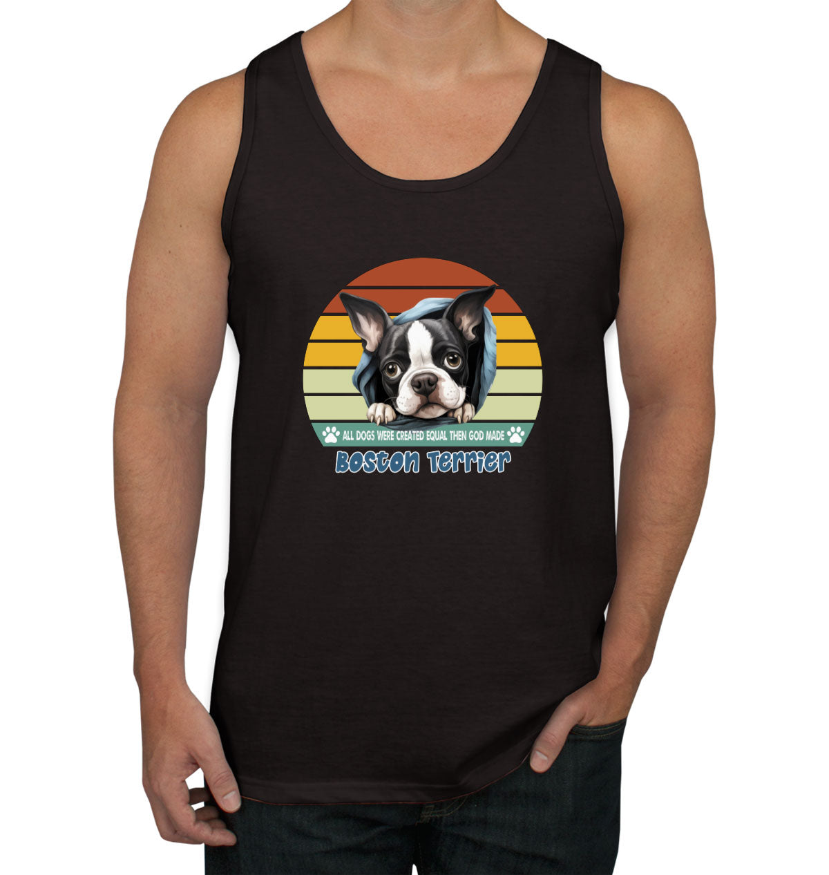 All Dogs Were Created Equal Boston Terrier Men's Tank Top