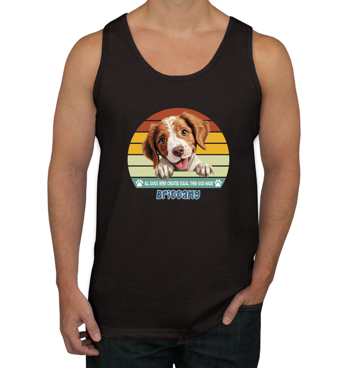 All Dogs Were Created Equal Brittany Men's Tank Top